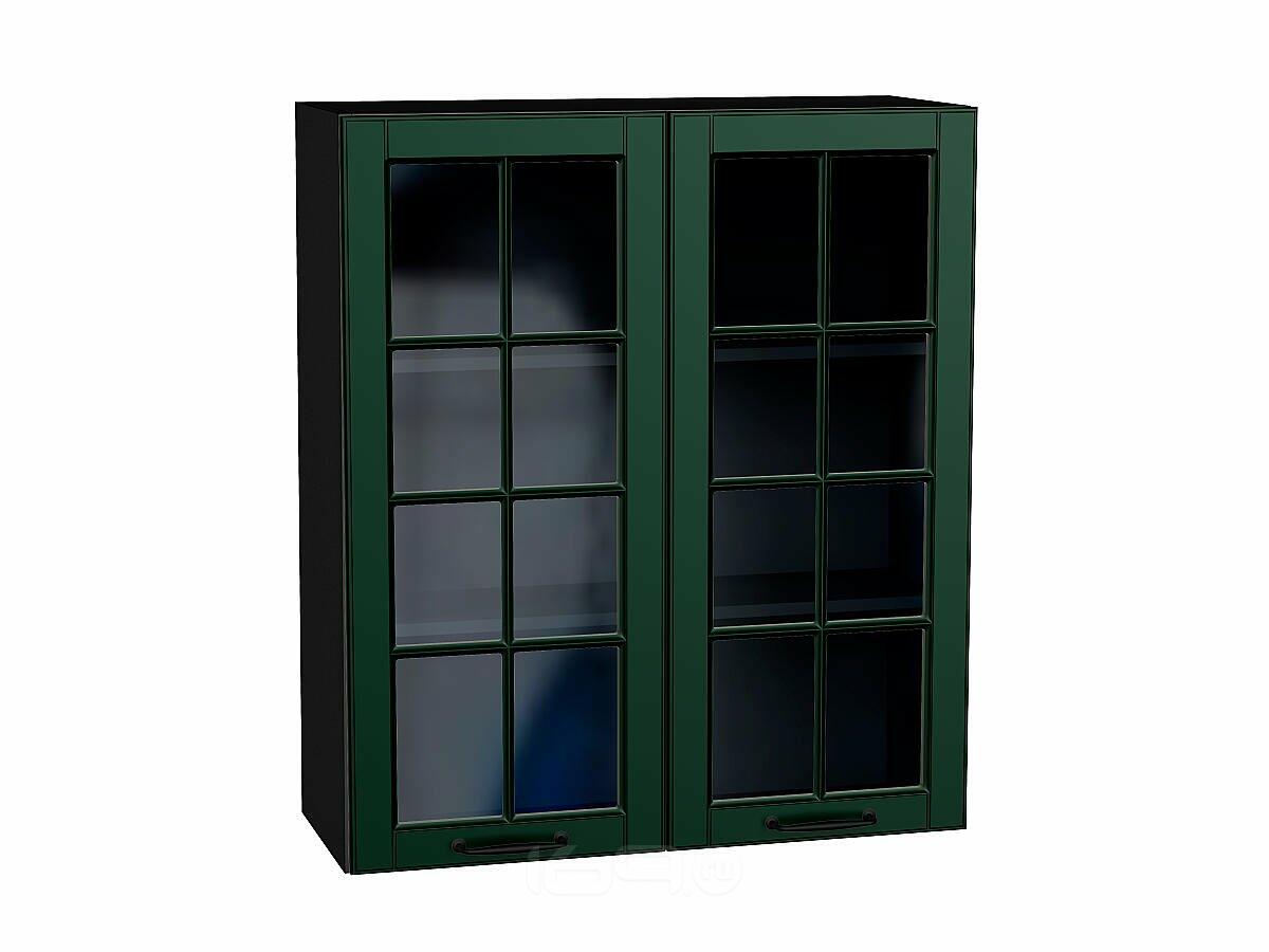 Шкаф верхний с 2-мя остекленными дверцами Дублин Special Green/Graphite 920*800*318