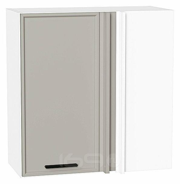 Шкаф верхний прямой угловой Фрейм Grey Silk Белый 716*700*345