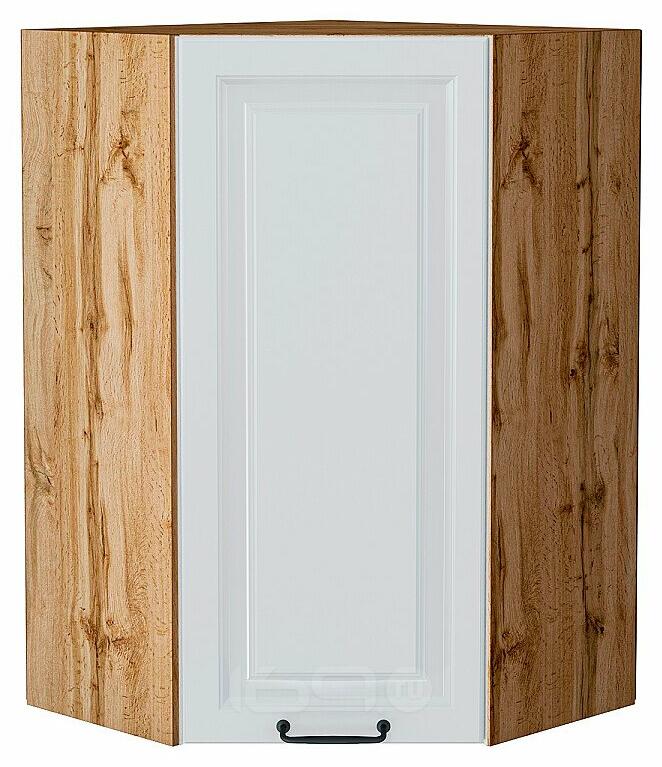 Шкаф верхний угловой Ницца Blanco/Дуб Вотан 920*600*600