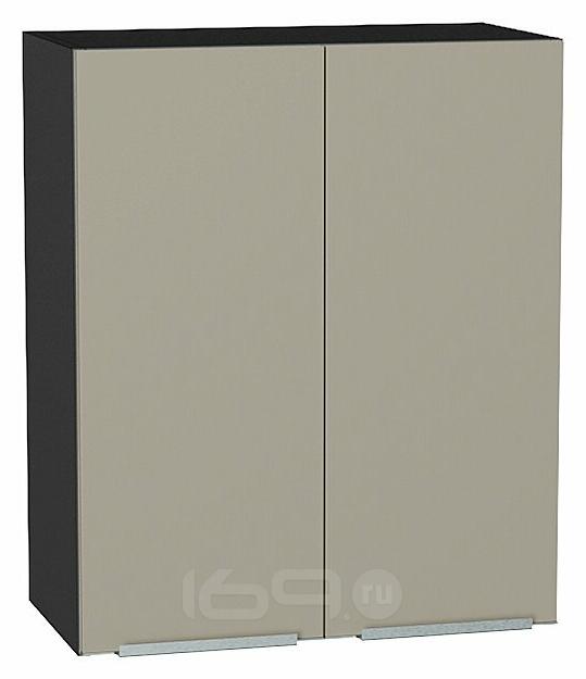 Шкаф верхний с 2-мя дверцами Фьюжн Silky Grey Graphite 716*600*320