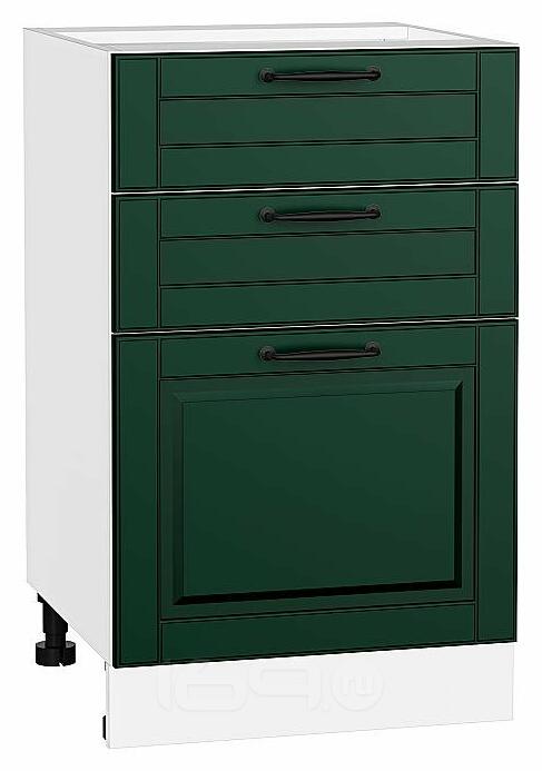 Шкаф нижний с 3-мя ящиками Дублин Special Green/Белый 816*500*478