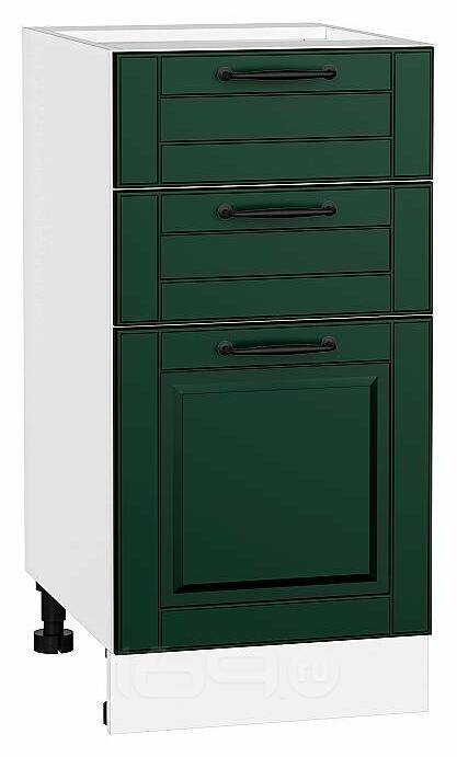 Шкаф нижний с 3-мя ящиками Дублин Special Green/Белый 816*400*478