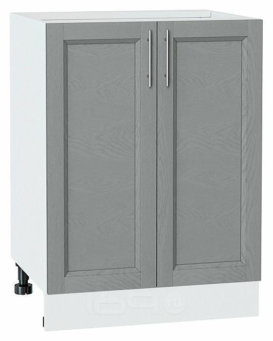 Шкаф нижний с 2-мя дверцами Сканди Grey Softwood Белый 816*600*480
