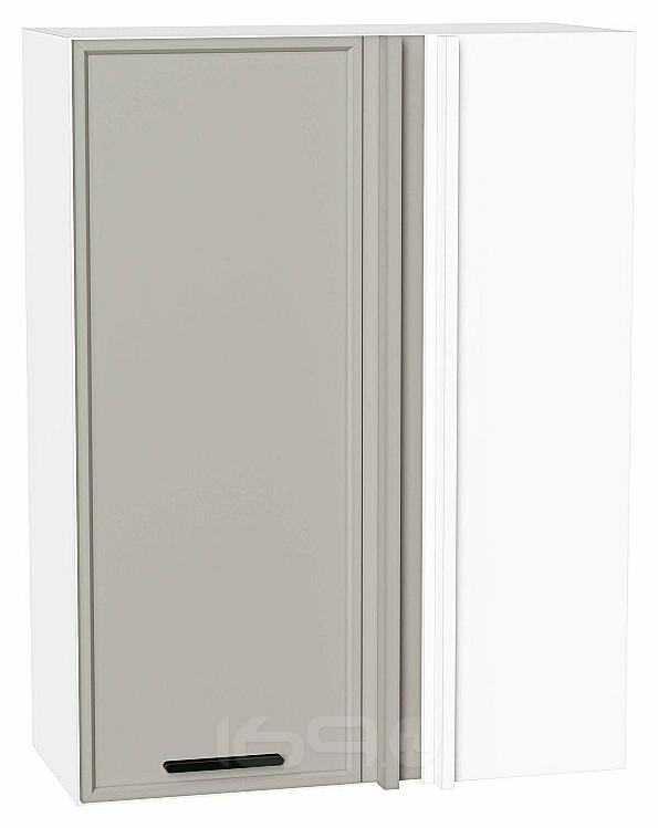 Шкаф верхний прямой угловой Фрейм Grey Silk Белый 920*700*345