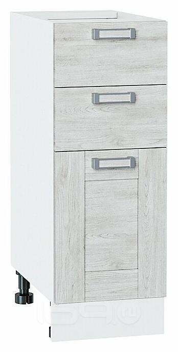 Шкаф нижний с 3-мя ящиками Лофт Nordic Oak/Белый 816*300*480