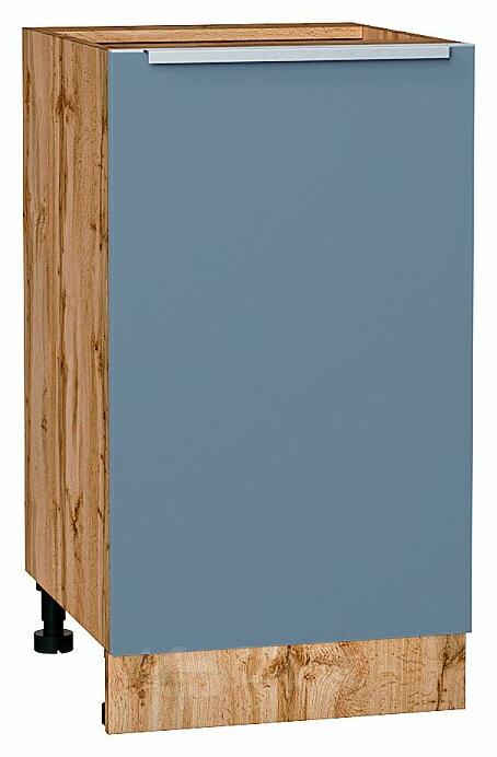 Шкаф нижний с 1-ой дверцей Фьюжн Silky Blue Дуб Вотан 816*450*480