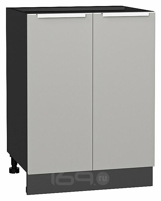 Шкаф нижний с 2-мя дверцами Фьюжн Silky Light Grey Graphite 816*600*480