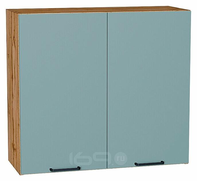 Шкаф верхний с 2-мя дверцами Флэт Grey-green In 2S/Дуб Вотан 716*800*318