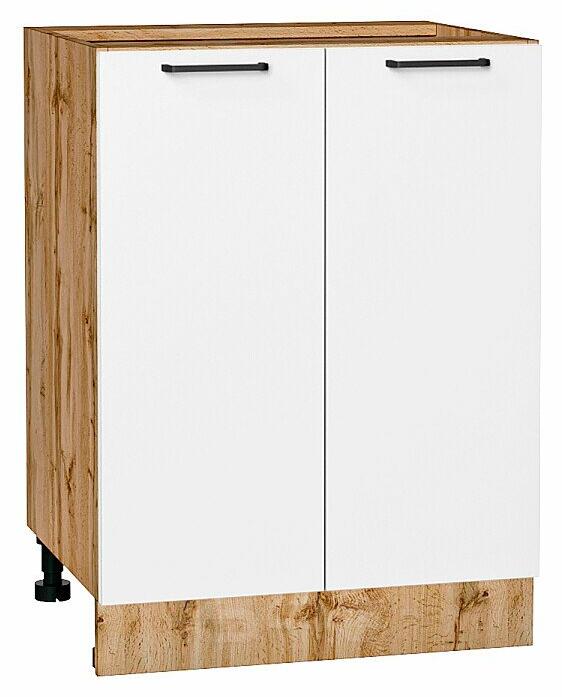 Шкаф нижний с 2-мя дверцами Флэт White In 2S/Дуб Вотан 816*600*478
