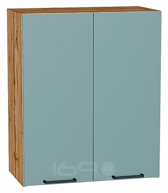 Шкаф верхний с 2-мя дверцами Флэт Grey-green In 2S/Дуб Вотан 716*600*318