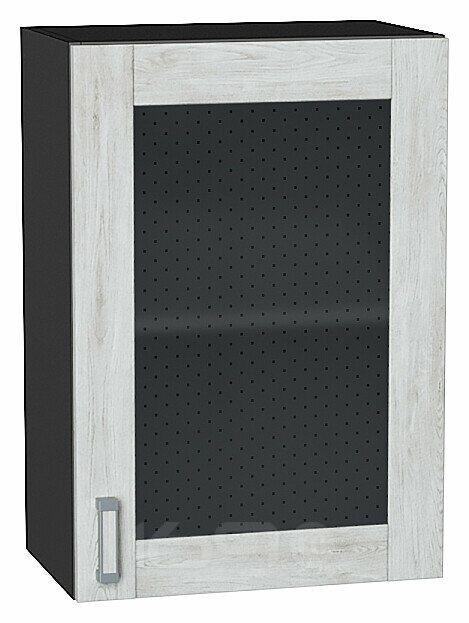 Шкаф верхний с 1-ой остекленной дверцей Лофт Nordic Oak/Graphite 716*500*320