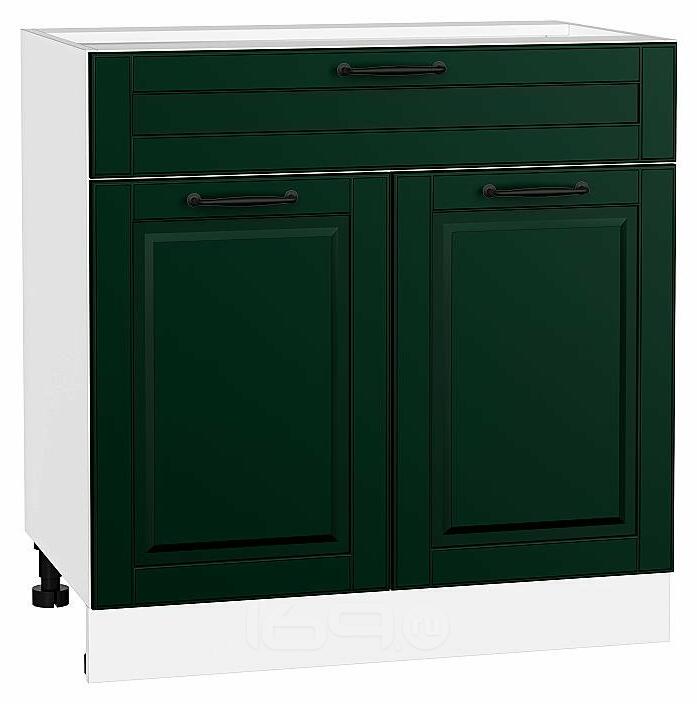 Шкаф нижний с 2-мя дверцами и ящиком Дублин Special Green/Белый 816*800*478