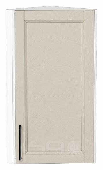 Шкаф верхний торцевой Сканди Cream Silkwood/Белый 716*300*306