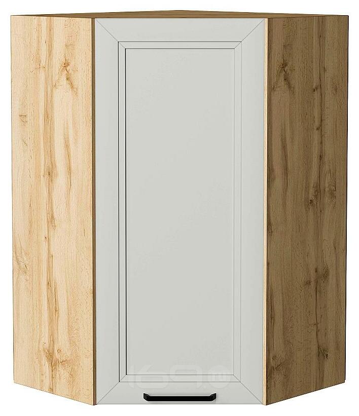 Шкаф верхний угловой Нео Grey Silk/Дуб Вотан 920*600*600