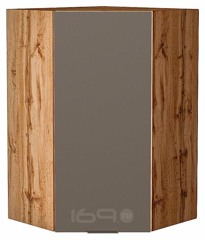 Шкаф верхний угловой Терра Смоки Софт Дуб Вотан 920*600*600