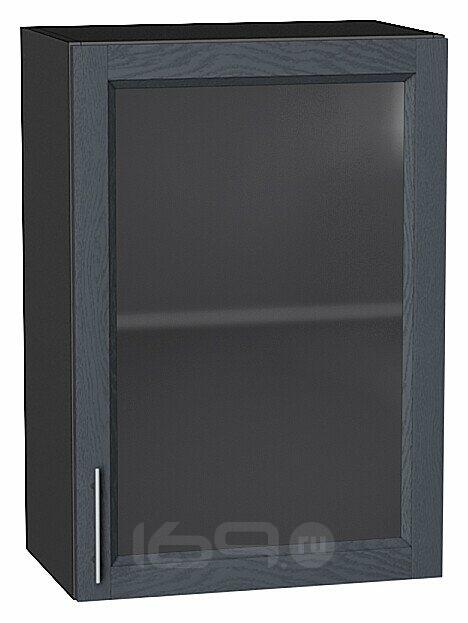 Шкаф верхний с 1-ой остекленной дверцей Сканди Graphite Softwood Graphite 716*500*320