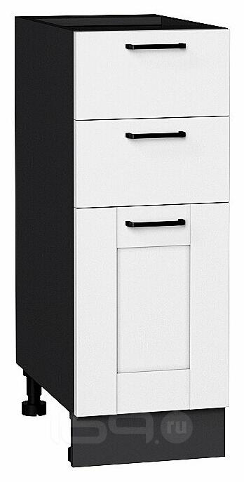 Шкаф нижний с 3-мя ящиками Лофт Super White Graphite 816*300*480
