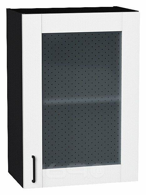 Шкаф верхний с 1-ой остекленной дверцей Лофт Super White Graphite 716*500*320