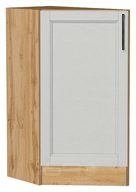 Шкаф нижний торцевой Сканди Grey Silkwood/Дуб Вотан 816*296*554