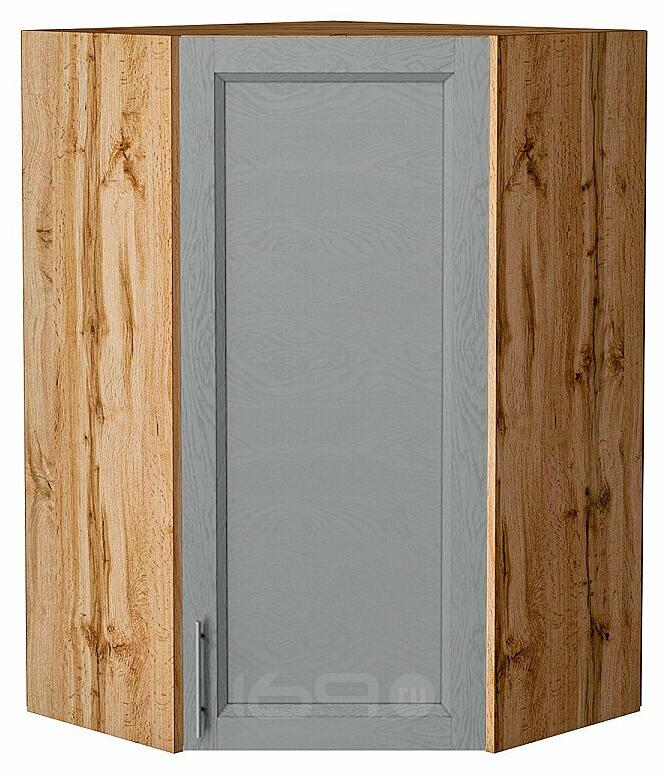 Шкаф верхний угловой Сканди Grey Softwood Дуб Вотан 920*600*600