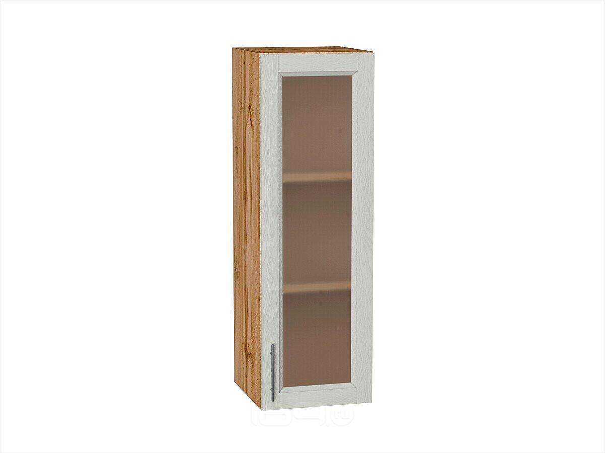 Шкаф верхний с 1-ой остекленной дверцей Сканди Cappuccino Softwood Дуб Вотан 920*300*320