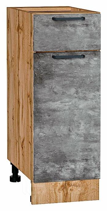 Шкаф нижний с 1-ой дверцей и ящиком Флэт Temple Stone 2S/Дуб Вотан 816*300*478