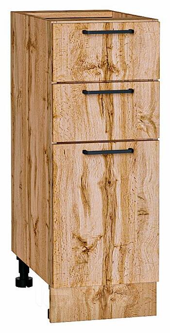 Шкаф нижний с 3-мя ящиками Флэт Wotan Oak 2S/Дуб Вотан 816*300*478