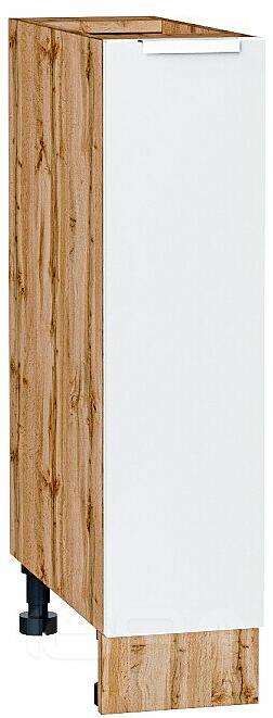 Шкаф нижний бутылочница Фьюжн Silky White Дуб Вотан 816*200*480