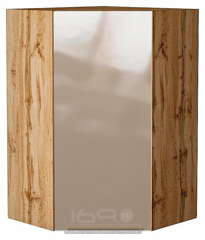 Шкаф верхний угловой Фьюжн Gallant Дуб Вотан 920*600*600
