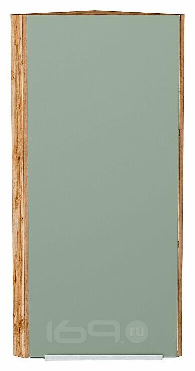 Шкаф верхний торцевой Фьюжн Silky Mint Дуб Вотан 920*300*306