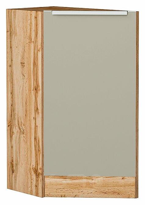 Шкаф нижний торцевой Фьюжн Silky Grey Дуб Вотан 816*296*554