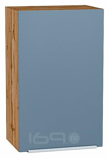 Шкаф верхний с 1-ой дверцей Фьюжн Silky Blue Дуб Вотан 716*450*320