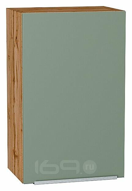 Шкаф верхний с 1-ой дверцей Фьюжн Silky Mint Дуб Вотан 716*450*320