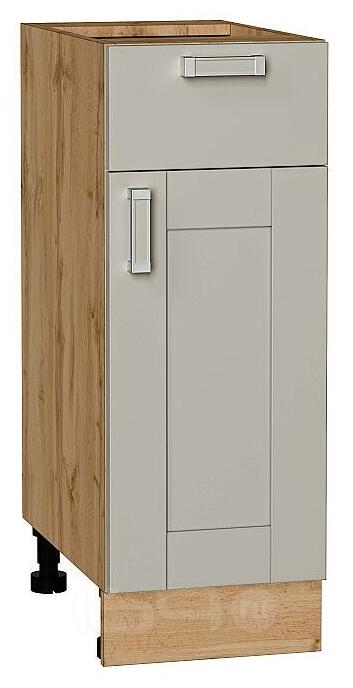 Шкаф нижний с 1-ой дверцей и ящиком Лофт Grey Silk/Дуб Вотан 816*300*480