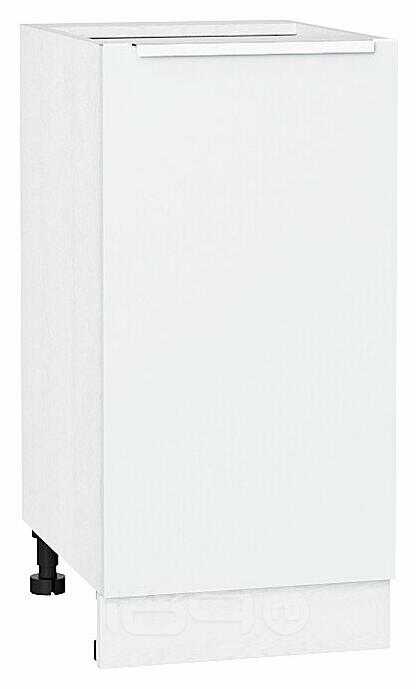 Шкаф нижний с 1-ой дверцей Фьюжн Silky White Белый 816*400*480