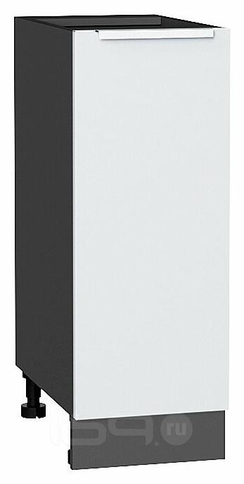 Шкаф нижний с 1-ой дверцей Фьюжн Silky White Graphite 816*300*480