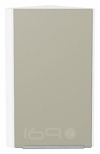 Шкаф верхний торцевой Фьюжн Silky Grey Белый 716*300*306