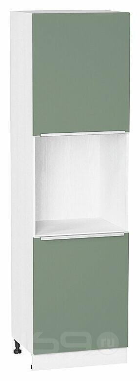 Шкаф пенал с 2-мя дверцами под технику Фьюжн Silky Mint Белый 2132*600*576