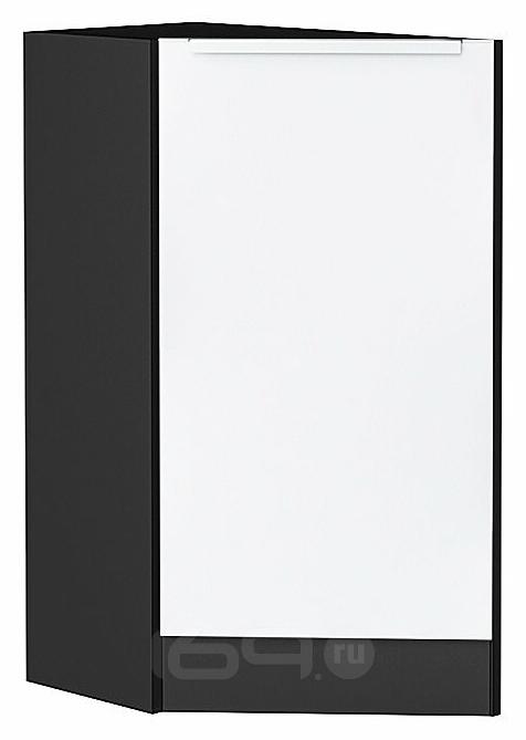 Шкаф нижний торцевой Фьюжн Silky White Graphite 816*296*554