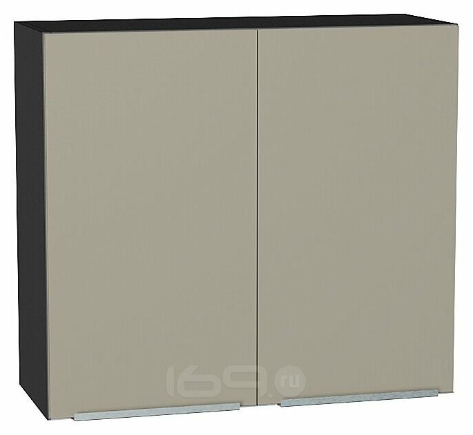 Шкаф верхний с 2-мя дверцами Фьюжн Silky Grey Graphite 716*800*320