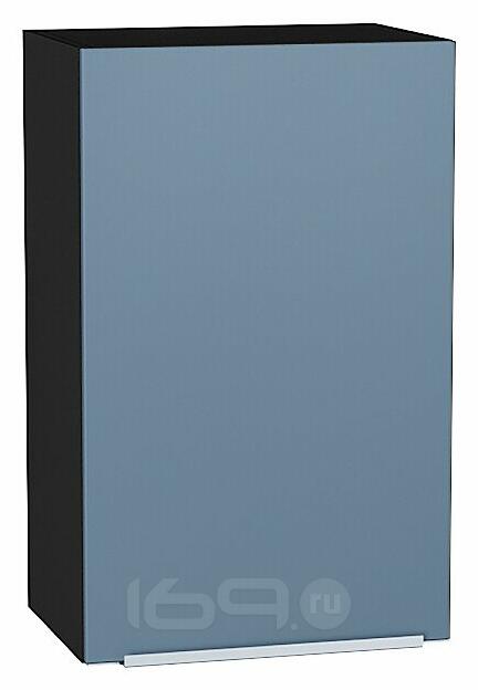Шкаф верхний с 1-ой дверцей Фьюжн Silky Blue Graphite 716*450*320