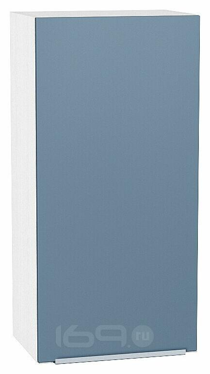 Шкаф верхний с 1-ой дверцей Фьюжн Silky Blue Белый 920*400*320