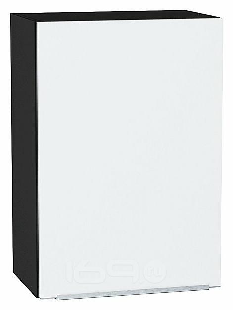 Шкаф верхний с 1-ой дверцей Фьюжн Silky White Graphite 716*500*320
