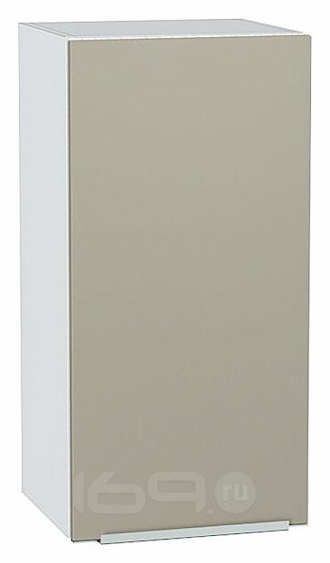 Шкаф верхний с 1-ой дверцей Фьюжн Silky Grey Белый 716*350*320