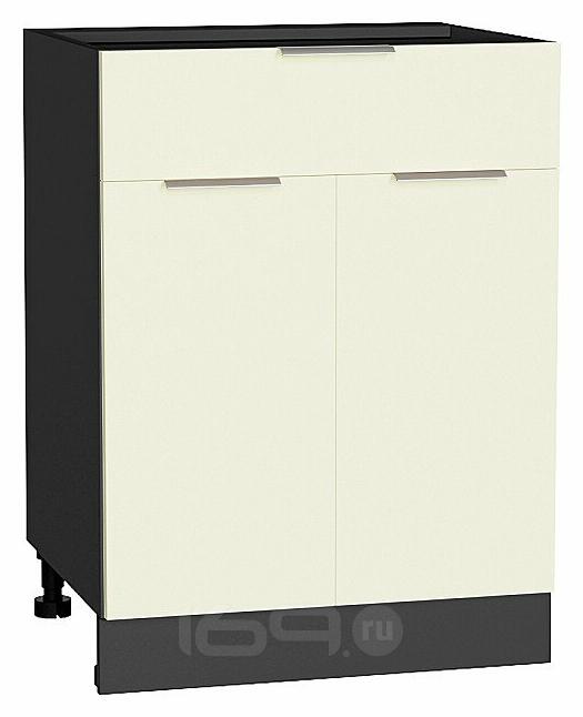 Шкаф нижний с 2-мя дверцами и ящиком Терра Ваниль софт Graphite 816*600*478