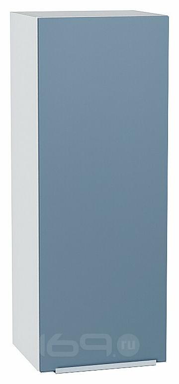 Шкаф верхний с 1-ой дверцей Фьюжн Silky Blue Белый 920*350*320