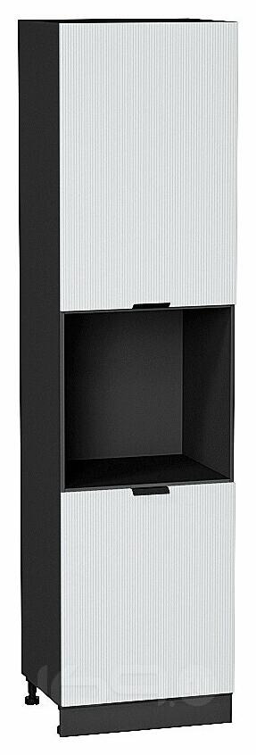 Шкаф пенал с 2-мя дверцами под технику Евро Лайн Белый / Graphite 2336*600*574