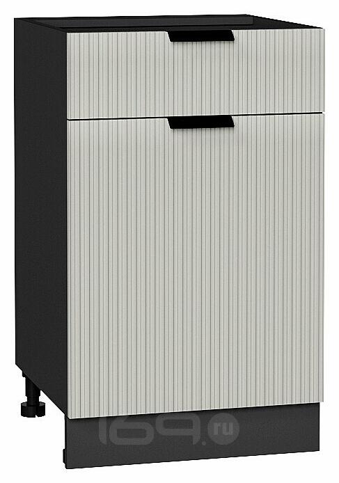 Шкаф нижний с 1-ой дверцей и ящиком Евро Лайн Агат / Graphite 816*500*478