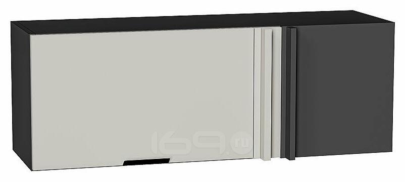 Шкаф верхний прямой угловой горизонтальный Евро Агат/Graphite 358*1000*350