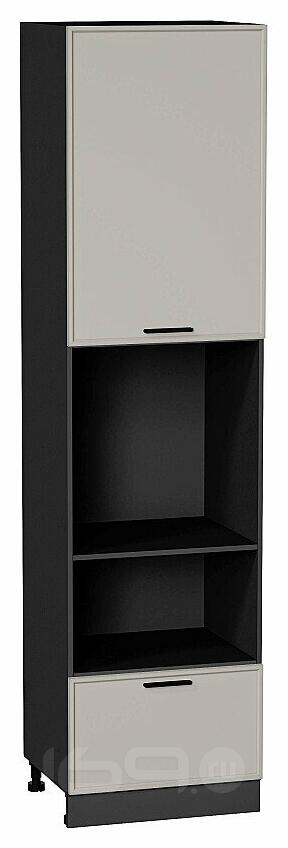 Шкаф пенал с 1-ой дверцей и ящиком под технику Фрейм Grey Silk Graphite 2336*600*580